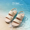 image:imageDREAM PAIRS Womens Beach Water Summer Flat Sandals  Lightweight Quickdry Upper Footbed with Arch Support Nonslip amp Durable TPR Outsole for Beach or City WalkingBeige
