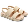 image:imageDREAM PAIRS Womens Beach Water Summer Flat Sandals  Lightweight Quickdry Upper Footbed with Arch Support Nonslip amp Durable TPR Outsole for Beach or City WalkingBeige