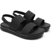 image:imageDREAM PAIRS Womens Beach Water Summer Flat Sandals  Lightweight Quickdry Upper Footbed with Arch Support Nonslip amp Durable TPR Outsole for Beach or City WalkingAll Black