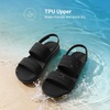 image:imageDREAM PAIRS Womens Beach Water Summer Flat Sandals  Lightweight Quickdry Upper Footbed with Arch Support Nonslip amp Durable TPR Outsole for Beach or City WalkingAll Black