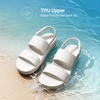 image:imageDREAM PAIRS Womens Beach Water Summer Flat Sandals  Lightweight Quickdry Upper Footbed with Arch Support Nonslip amp Durable TPR Outsole for Beach or City WalkingAll White