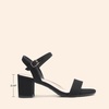 image:imageDREAM PAIRS Womens Chunky Low Heeled Sandals  Comfortable Open Toe Ankle Strap Classic Short Block Sandals with Buckle for Daily Work Wedding PartyBlacksuede