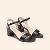 image:imageDREAM PAIRS Womens Chunky Low Heeled Sandals  Comfortable Open Toe Ankle Strap Classic Short Block Sandals with Buckle for Daily Work Wedding PartyBlackpu