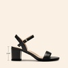 image:imageDREAM PAIRS Womens Chunky Low Heeled Sandals  Comfortable Open Toe Ankle Strap Classic Short Block Sandals with Buckle for Daily Work Wedding PartyBlackpu