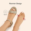 image:imageDREAM PAIRS Womens Chunky Low Heeled Sandals  Comfortable Open Toe Ankle Strap Classic Short Block Sandals with Buckle for Daily Work Wedding PartyGoldglitter