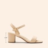 image:imageDREAM PAIRS Womens Chunky Low Heeled Sandals  Comfortable Open Toe Ankle Strap Classic Short Block Sandals with Buckle for Daily Work Wedding PartyNudenubuck