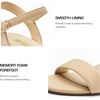 image:imageDREAM PAIRS Womens Chunky Low Heeled Sandals  Comfortable Open Toe Ankle Strap Classic Short Block Sandals with Buckle for Daily Work Wedding PartyNude Pu