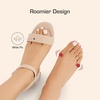 image:imageDREAM PAIRS Womens Chunky Low Heeled Sandals  Comfortable Open Toe Ankle Strap Classic Short Block Sandals with Buckle for Daily Work Wedding PartyNudenubuck