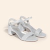 image:imageDREAM PAIRS Womens Chunky Low Heeled Sandals  Comfortable Open Toe Ankle Strap Classic Short Block Sandals with Buckle for Daily Work Wedding PartySilverglitter