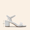 image:imageDREAM PAIRS Womens Chunky Low Heeled Sandals  Comfortable Open Toe Ankle Strap Classic Short Block Sandals with Buckle for Daily Work Wedding PartySilverglitter