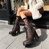 image:imageDREAM PAIRS Womens Lace up Combat Ankle Booties ShoesBrown
