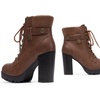 image:imageDREAM PAIRS Womens Lace up Combat Ankle Booties ShoesTan