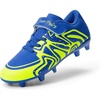 image:imageDREAM PAIRS Kids Soccer Cleats Boys Girls  Kids Youth Multi Ground Outdoor Football Shoes for LittleBig Kid StrikeLine StrapRoyal BlueNeon Green