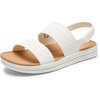image:imageDREAM PAIRS Womens Beach Water Summer Flat Sandals  Lightweight Quickdry Upper Footbed with Arch Support Nonslip amp Durable TPR Outsole for Beach or City WalkingWhite
