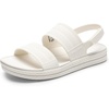 image:imageDREAM PAIRS Womens Beach Water Summer Flat Sandals  Lightweight Quickdry Upper Footbed with Arch Support Nonslip amp Durable TPR Outsole for Beach or City WalkingAll White