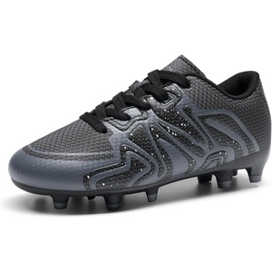 image:imageDREAM PAIRS Boys Girls Baseball Soccer Cleats  Football Kids Toddler Youth Comfortable Stable Lightweight Soccer Shoes Cleats with Cushioned InsoleBlackDarkGreyWhite
