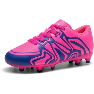 image:imageDREAM PAIRS Boys Girls Baseball Soccer Cleats  Football Kids Toddler Youth Comfortable Stable Lightweight Soccer Shoes Cleats with Cushioned InsoleFuchsiaPinkRoyalBlue