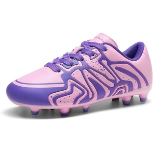 image:imageDREAM PAIRS Boys Girls Baseball Soccer Cleats  Football Kids Toddler Youth Comfortable Stable Lightweight Soccer Shoes Cleats with Cushioned InsolePinkPurple