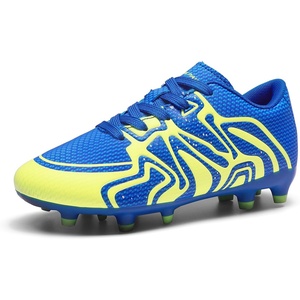 image:imageDREAM PAIRS Boys Girls Baseball Soccer Cleats  Football Kids Toddler Youth Comfortable Stable Lightweight Soccer Shoes Cleats with Cushioned InsoleRoyalLemonGreenSilver