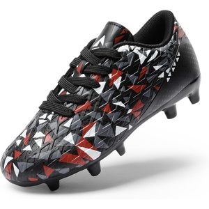 image:imageDREAM PAIRS Boys Girls Soccer Cleats  Youth Firm Ground Athletic Outdoor Training Football Shoes for Little Kid Big Kid ToddlerBlackRed