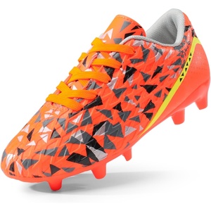 image:imageDREAM PAIRS Boys Girls Soccer Cleats  Youth Firm Ground Athletic Outdoor Training Football Shoes for Little Kid Big Kid ToddlerOrangeDarkGreyYellow