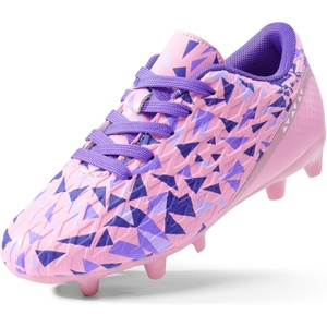 image:imageDREAM PAIRS Boys Girls Soccer Cleats  Youth Firm Ground Athletic Outdoor Training Football Shoes for Little Kid Big Kid ToddlerPinkPurple