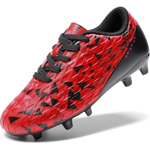 image:imageDREAM PAIRS Boys Girls Soccer Cleats  Youth Firm Ground Athletic Outdoor Training Football Shoes for Little Kid Big Kid ToddlerRedBlack