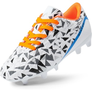 image:imageDREAM PAIRS Boys Girls Soccer Cleats  Youth Firm Ground Athletic Outdoor Training Football Shoes for Little Kid Big Kid ToddlerWhiteRoyalBlueOrange