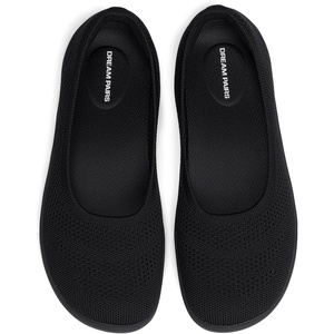 image:imageDREAM PAIRS Womens Ballet Flats Wide Toe Arch Support  Comfort Barefoot Knit Breathable Foldable Antislip Flats Walking ShoesBlack