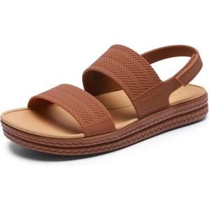 image:imageDREAM PAIRS Womens Beach Water Summer Flat Sandals  Lightweight Quickdry Upper Footbed with Arch Support Nonslip amp Durable TPR Outsole for Beach or City WalkingBrown