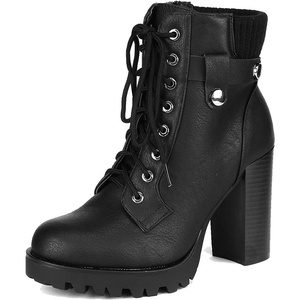 image:imageDREAM PAIRS Womens Lace up Combat Ankle Booties ShoesBlack