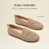 image:imageDREAM PAIRS Women Comfortable Business Knit Loafers  Zeropressure breathable Knit Upper and Memory Foam Arch Support insole Slip on flats for work and daily travelNude