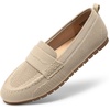 image:imageDREAM PAIRS Women Comfortable Business Knit Loafers  Zeropressure breathable Knit Upper and Memory Foam Arch Support insole Slip on flats for work and daily travelBeige