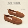 image:imageDREAM PAIRS Women Comfortable Business Knit Loafers  Zeropressure breathable Knit Upper and Memory Foam Arch Support insole Slip on flats for work and daily travelBrown