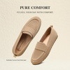 image:imageDREAM PAIRS Women Comfortable Business Knit Loafers  Zeropressure breathable Knit Upper and Memory Foam Arch Support insole Slip on flats for work and daily travelNude