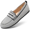 image:imageDREAM PAIRS Women Comfortable Business Knit Loafers  Zeropressure breathable Knit Upper and Memory Foam Arch Support insole Slip on flats for work and daily travelBlackWhite