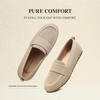 image:imageDREAM PAIRS Women Comfortable Business Knit Loafers  Zeropressure breathable Knit Upper and Memory Foam Arch Support insole Slip on flats for work and daily travelBeige