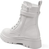 image:imageDREAM PAIRS Womens Combat Platform Boots  Lace Up Lug Sole Buckle Ankle Booties ShoesWhite