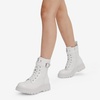 image:imageDREAM PAIRS Womens Combat Platform Boots  Lace Up Lug Sole Buckle Ankle Booties ShoesWhite