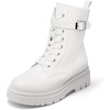 image:imageDREAM PAIRS Womens Combat Platform Boots  Lace Up Lug Sole Buckle Ankle Booties ShoesWhite