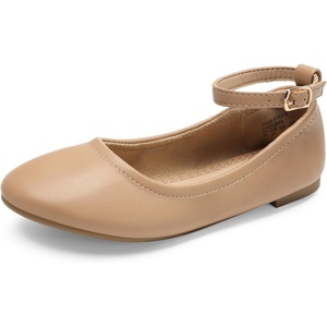 image:imageDREAM PAIRS Girls Dress Shoes Girls Ballerina Flat Ankle Strap Ballet Flats ToddlerLittle KidBig KidNude