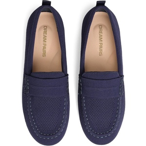 image:imageDREAM PAIRS Women Comfortable Business Knit Loafers  Zeropressure breathable Knit Upper and Memory Foam Arch Support insole Slip on flats for work and daily travelNavy
