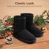 image:imageDREAM PAIRS Girls Boots Kids Boys Winter Mid Boot  Snow Faux Fur Lining Warm Little Big Kid Pull on Cold Outfits with Non Slip Outsole for Safe WalkingAll Black
