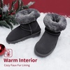 image:imageDREAM PAIRS Girls Boots Kids Boys Winter Mid Boot  Snow Faux Fur Lining Warm Little Big Kid Pull on Cold Outfits with Non Slip Outsole for Safe WalkingGrey