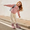 image:imageDREAM PAIRS Girls Boots Kids Boys Winter Mid Boot  Snow Faux Fur Lining Warm Little Big Kid Pull on Cold Outfits with Non Slip Outsole for Safe WalkingAll Pink