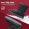 image:imageDREAM PAIRS Girls Boots Kids Boys Winter Mid Boot  Snow Faux Fur Lining Warm Little Big Kid Pull on Cold Outfits with Non Slip Outsole for Safe WalkingGrey