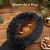 image:imageDREAM PAIRS Girls Boots Kids Boys Winter Mid Boot  Snow Faux Fur Lining Warm Little Big Kid Pull on Cold Outfits with Non Slip Outsole for Safe WalkingAll Black