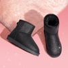image:imageDREAM PAIRS Girls Boots Toddler Kids Winter Shoes  Warm Short Ankle Snow Anti Slip Booties for Little Big Kid Fuzzy Lining Stylish Faux Fur UpperAll Black
