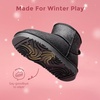 image:imageDREAM PAIRS Girls Boots Toddler Kids Winter Shoes  Warm Short Ankle Snow Anti Slip Booties for Little Big Kid Fuzzy Lining Stylish Faux Fur UpperAll Black
