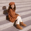 image:imageDREAM PAIRS Girls Boots Toddler Kids Winter Shoes  Warm Short Ankle Snow Anti Slip Booties for Little Big Kid Fuzzy Lining Stylish Faux Fur UpperCamel